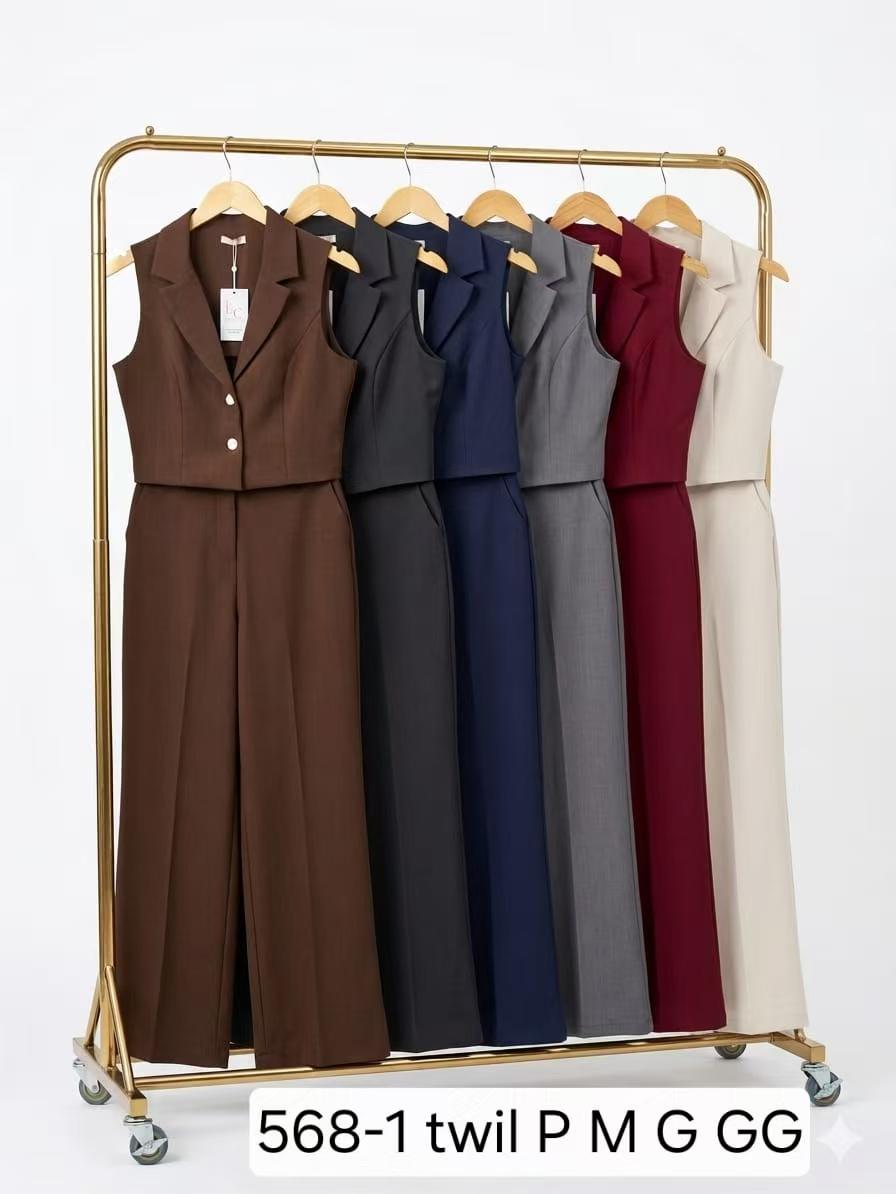 Conjunto Colete Feminino Twill XY-568 *Pacote: R$ 95 *Atacado: R$ 110 邹