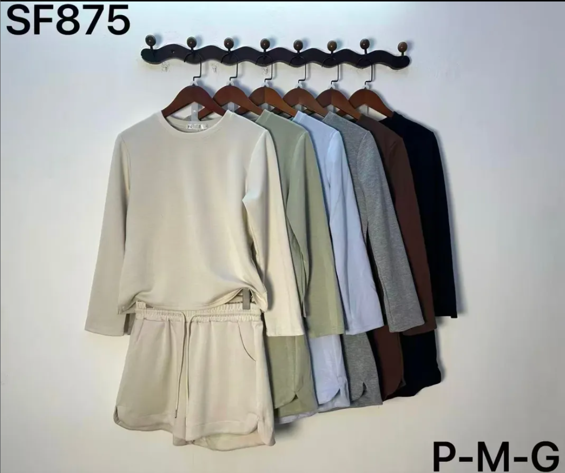 Conjunto Moletinho Manga Longa +Short P M G SF875 *Pacote: 80 R$